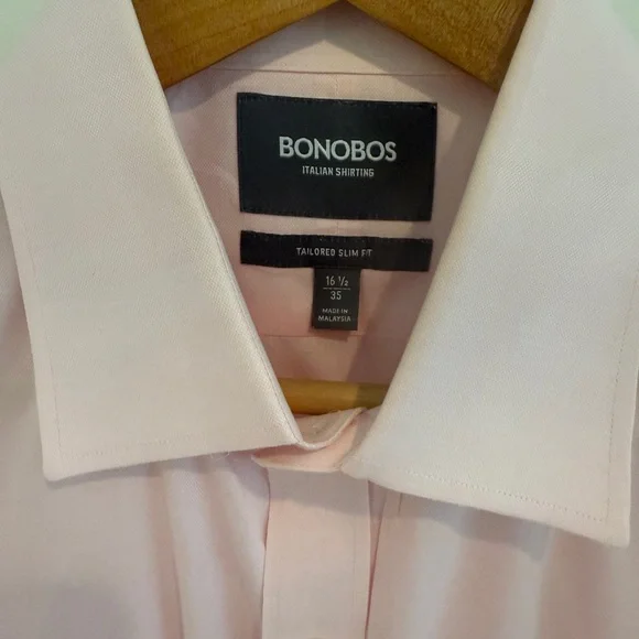 Bonobos Pink Dress Shirt Classic Button-Down - Picture 2 of 2